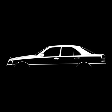 C-class W202 Silhouette Vector File - Etsy Canada in 2024 | Car silhouette, Mercedes, Mercedes ...