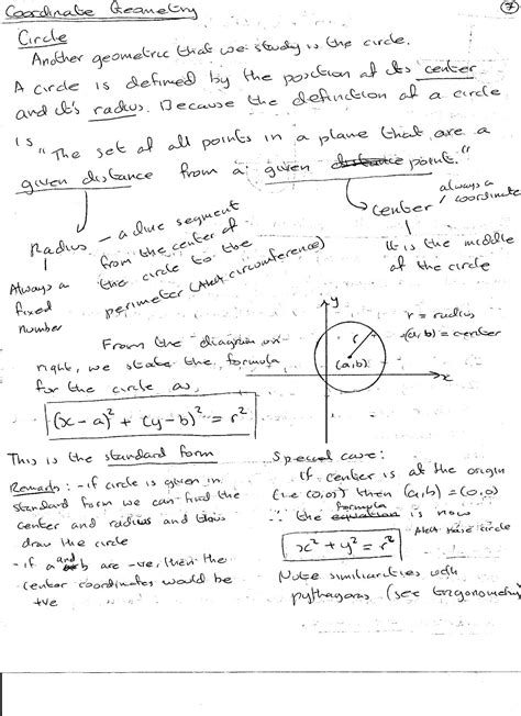 Coordinate Geometry – Circles | alevelmathematicsnotes