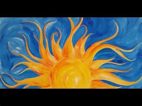 #LoveSpringArt Sunshine Step by Step Acrylic Painting on Canvas for Beginners | Acrylic painting ...