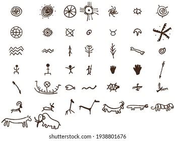 Vector Seamless Pattern Hand Drawn Elements Stock Vector (Royalty Free ...