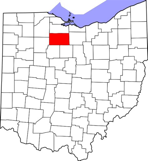 Image: Map of Ohio highlighting Seneca County