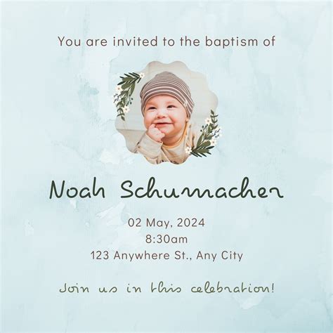 Free Printable, Customizable Baptism Invitation Templates Canva | 6b.u5ch.com