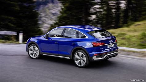 Audi Q5 Sportback | 2021MY (Color: Ultra Blue) | Rear Three-Quarter