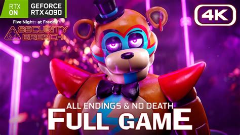 FNAF Security Breach - RTX FULL GAME Walkthrough (ALL ENDINGS No Death) 4K 60FPS RTX 4090 - YouTube