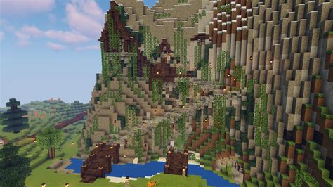 minecraft mountain house | Minecraft mountain house, Minecraft staircase, Minecraft mountain