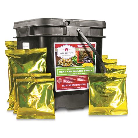 Wise Company Freeze Dried Meat & Poultry Bucket, 60 Servings - 221437 ...