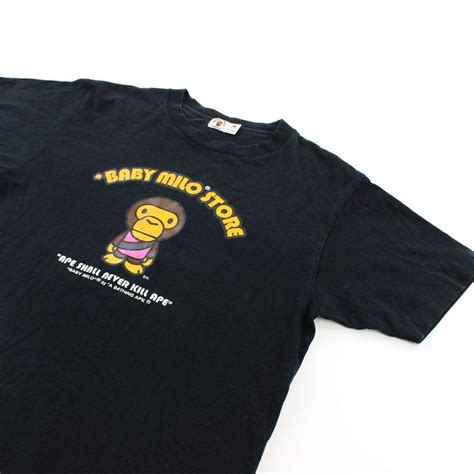 Bape Baby Milo Store figure Tee Black | SARUUK