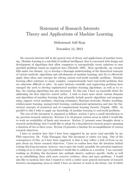 Statement of Research Interests | PDF