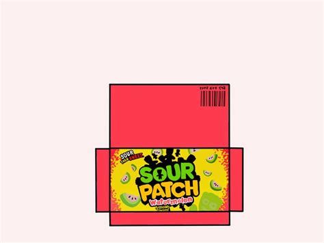 Sour patch 3D paper squishy | Paper crafts, Paper template, Sour patch kids