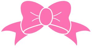 Hot Pink Bow clip art - vector clip art online, royalty free & public domain | Bow clipart, Bow ...