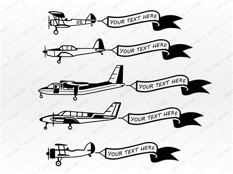 Airplane SVG Silhouettes, Plane SVG, Biplane SVG, Pilot SVG