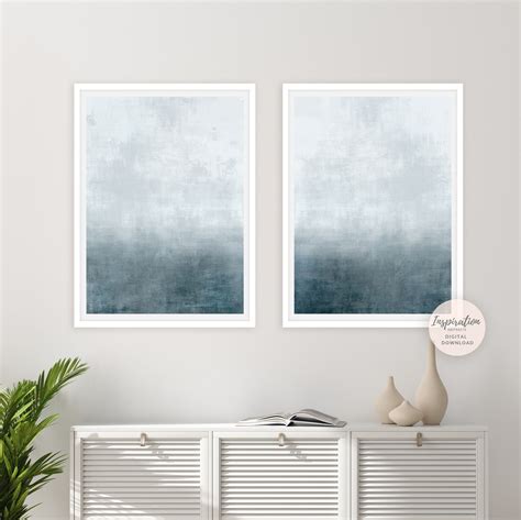 Set of Two Calming Abstract Paintings Minimal Paintings - Etsy