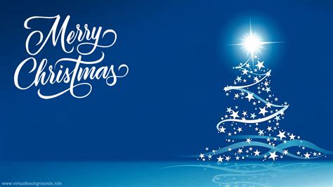 Merry Christmas in blue - Virtual Backgrounds