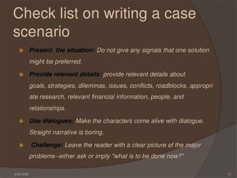 How To Write Effective Case Scenarios