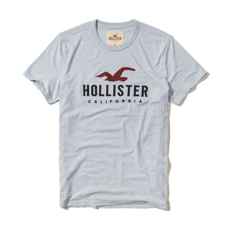 Lyst - Hollister Crew Graphic Tee in Blue for Men