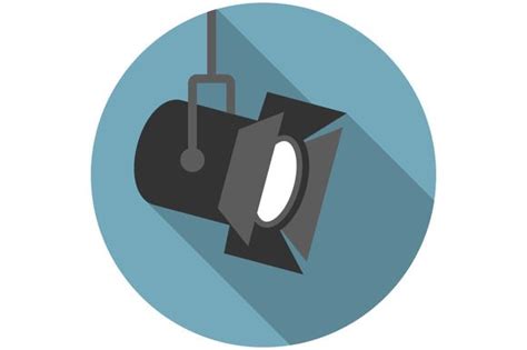 Movie spotlight flat icon, an Icon by Saggitarius | Flat icon, Business icon, Creative sketches