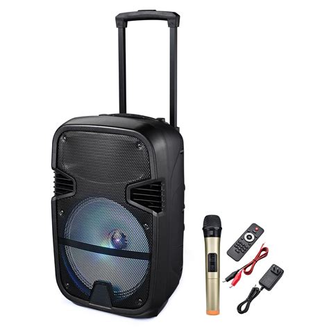 Buy AW 1200W Portable 12Inch Active PA Speaker System Mic AMP Bluetooth ...