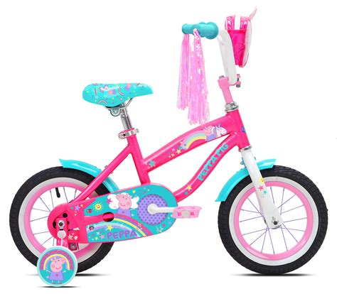 Peppa Pig 12" Girl's Bike, Pink/Blue - Walmart.com - Walmart.com