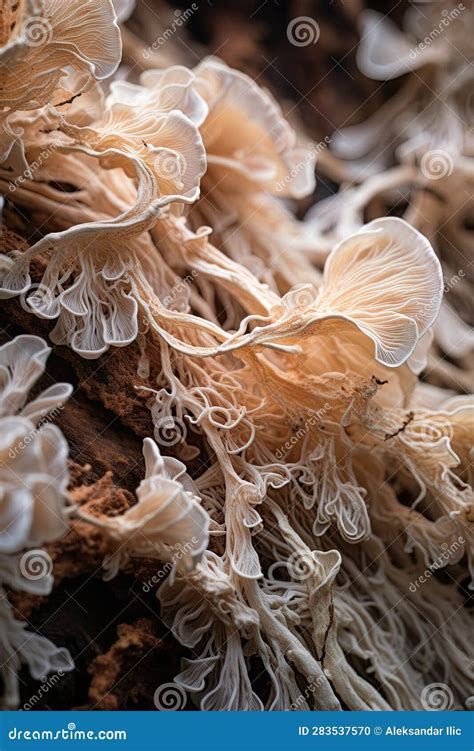 Mushroom Mycelium. Macro Shot in High Detail. Generative Ai Stock Illustration - Illustration of ...