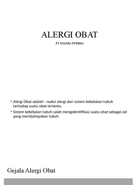 Alergi Obat | PDF