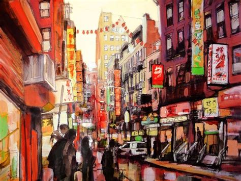 Chinatown New York City, an art print by Anselm Dästner | Art prints, New york city, Art