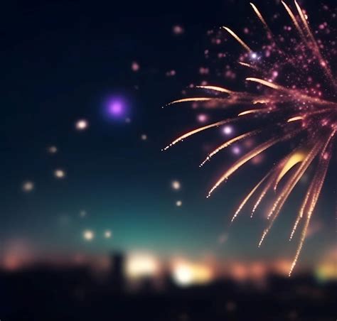 Premium AI Image | Fireworks explosion in the night