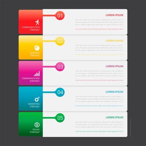 Vector Infographic Index Paper with Black Background Template. 174081 ...