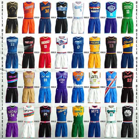 A final compilation of every single jersey I've designed in my NBA jersey redesign project. Over ...