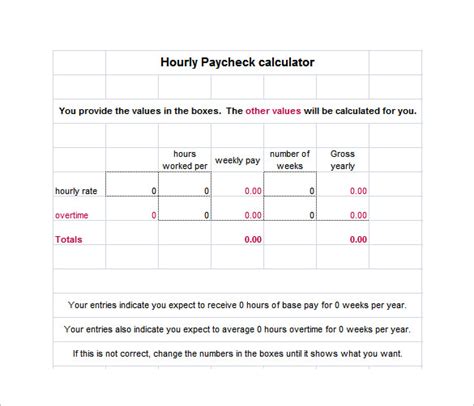 Hourly Paycheck Calculator Templates | 10+ Free Docs, Xlsx & PDF ...