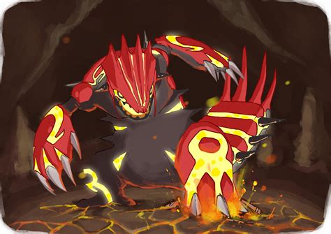 #383: Primal Groudon | Pokemon, Desenhos aleatórios, Anime