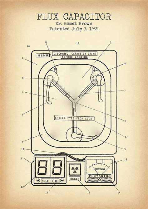 FLUX CAPACITOR vintage Digital Art by Dennson Creative