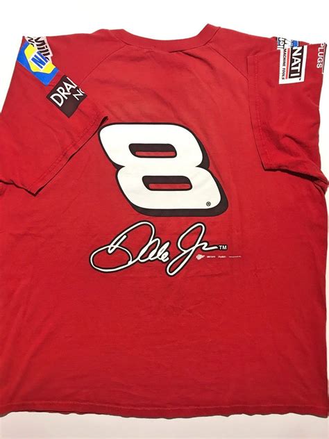 VTG Dale Earnhardt Jr #8 Budweiser NASCAR Mens Red Graphic T-Shirt Size ...