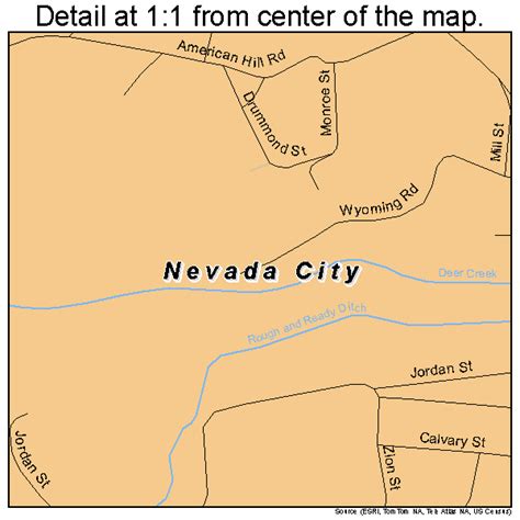 Nevada City California Street Map 0650874