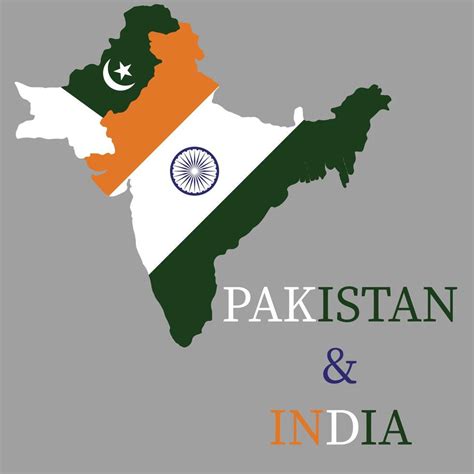 free vector Pakistan and India map with Flag 20543399 Vector Art at ...