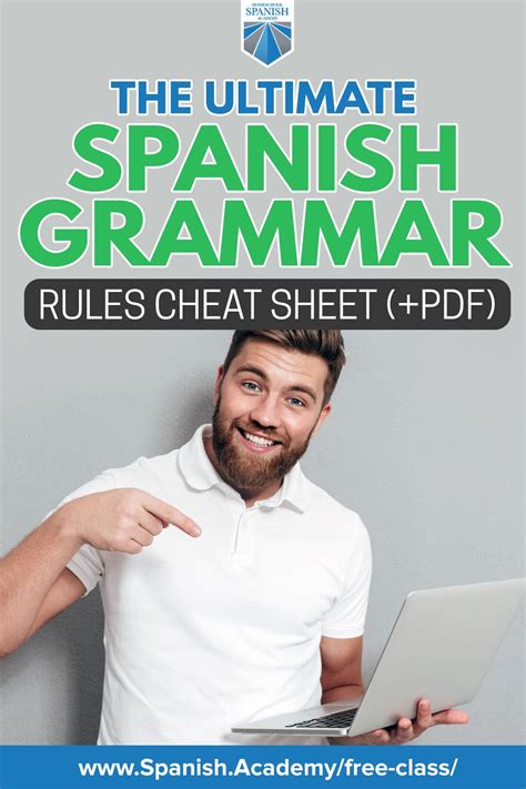 The Ultimate Spanish Grammar Rules Cheat Sheet (+PDF) | Learning spanish, Learning spanish ...