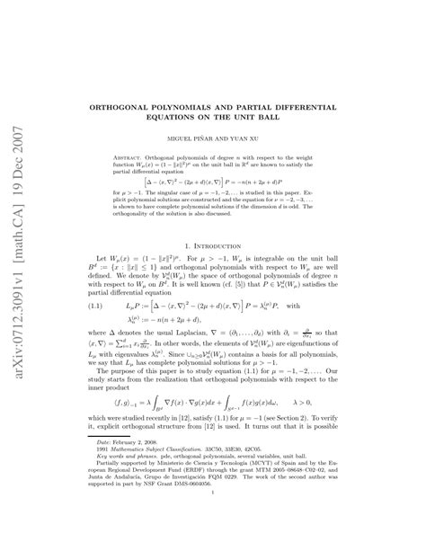 (PDF) Orthogonal polynomials and partial differential equations on the ...