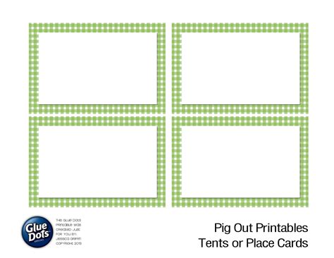 Free Printable Food Tent Cards Templates