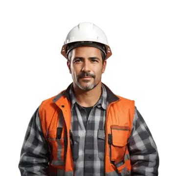 Portrait Of A Young Man In Construction Helmet On White Background, Portrait Of A Young Man In A ...