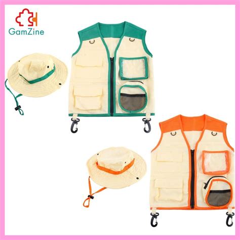 Kids Explorer Costume Kit Vest Hat Set Cosplay Costumes for Children | Shopee Singapore