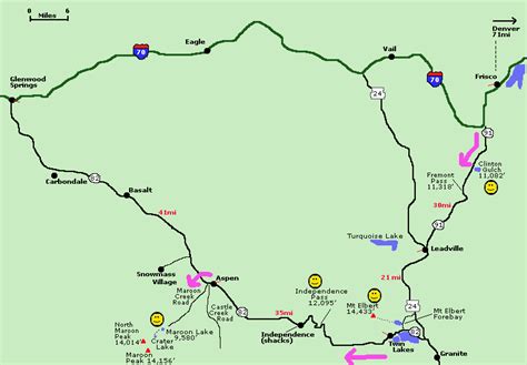 Independence Pass Colorado Map