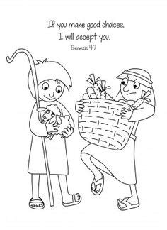 Cain and Abel Bible Coloring Page Free Download