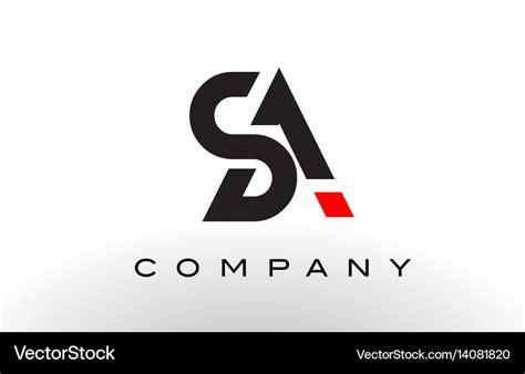 Sa logo letter design Royalty Free Vector Image