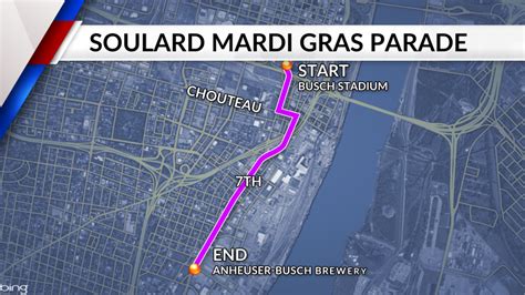 Soulard Mardi Gras parade route