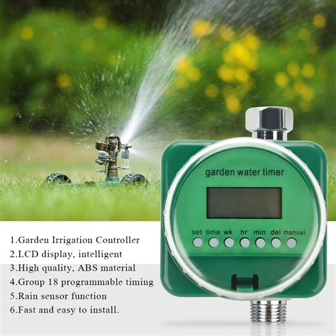 Automatic Garden Irrigation Controller Watering Timer Rain Sensor LCD Display Electronic Garden ...