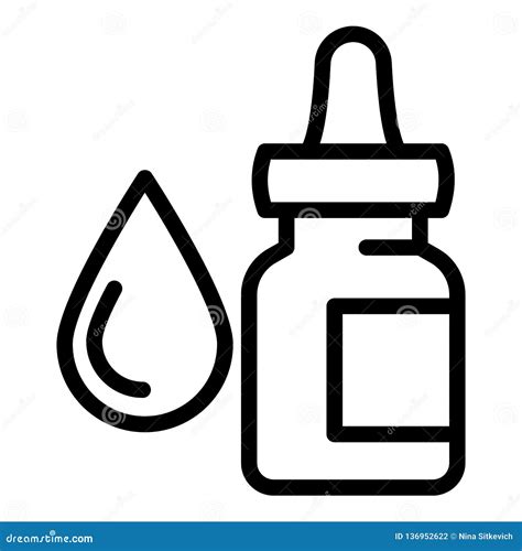 Eye Dropper Bottle Icon, Outline Style Stock Vector - Illustration of ...