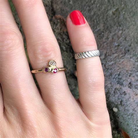 Party Over Here- 14K Gold, Diamond, Ruby, Garnet Ring — Carol Blumthal ...