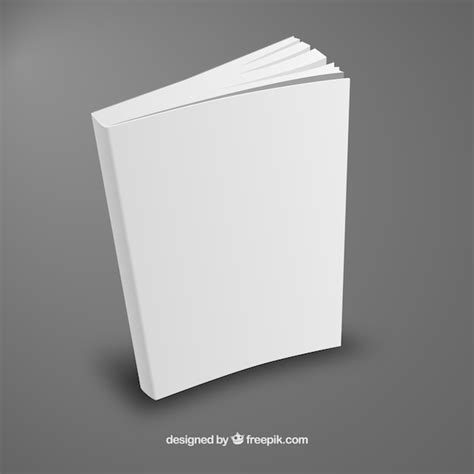 Free Vector | White book template in perspective