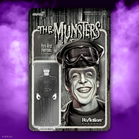 The Munsters ReAction Hot Rod Herman (Grayscale) Figure