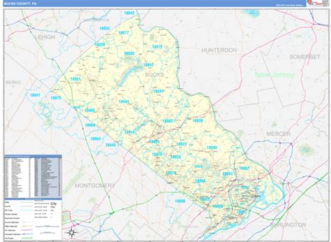 Bucks County Zip Code Map – Map Vector