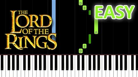 The Lord of the Rings Theme Song - EASY Piano Tutorial | Piano tutorial ...